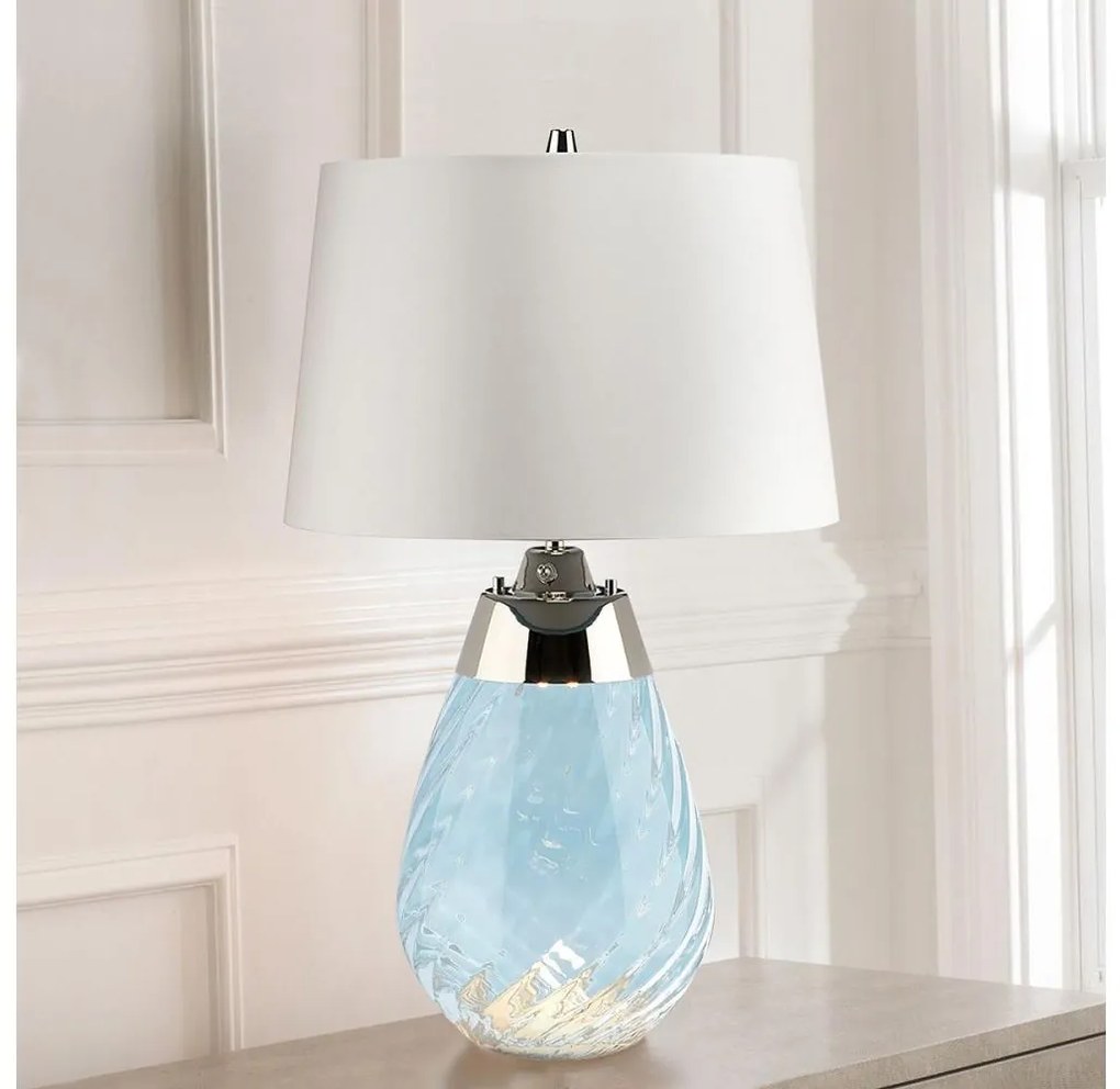 Elstead LENA-TL-S-MODRÁ-OWSS- LED Stol. lampa 1xE27/60W/230V+1xGU10/7W modrá/biela