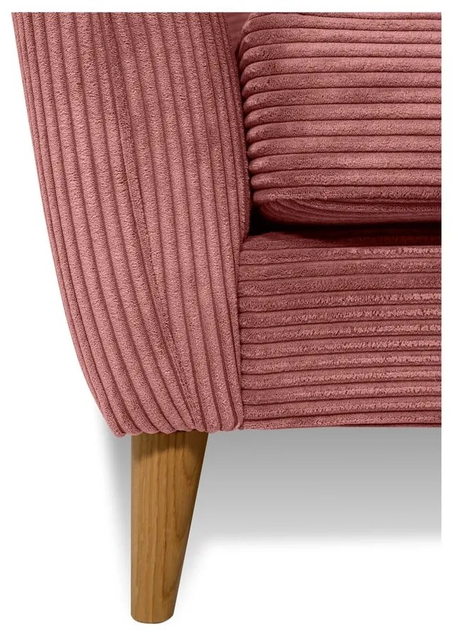 Ružové menčestrové kreslo Paris – Scandic