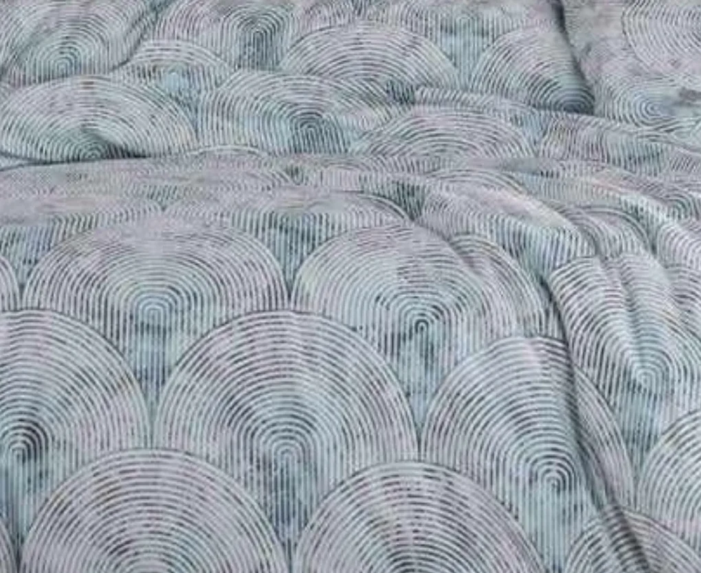 Obliečky bavlnené Fancy modrá 200x140cm+90x70cm TiaHome