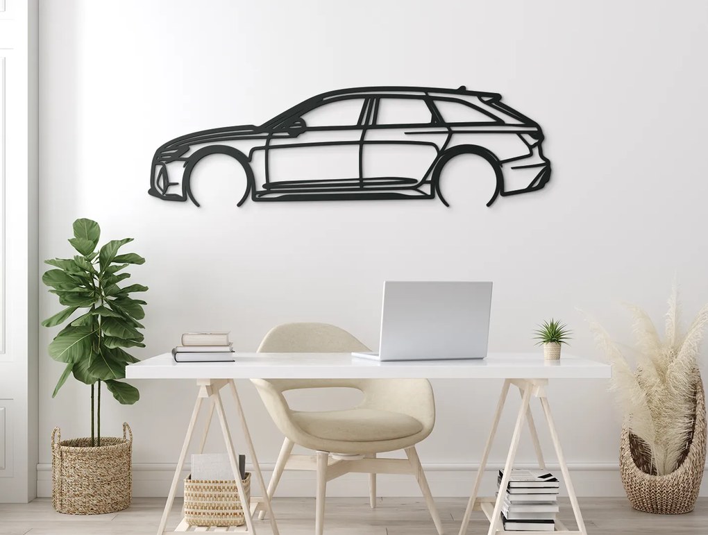 drevko Obraz na stenu Audi RS6 Rozmer obrazu: 25,5 x 86 cm, Farba dekorácie: Čierna
