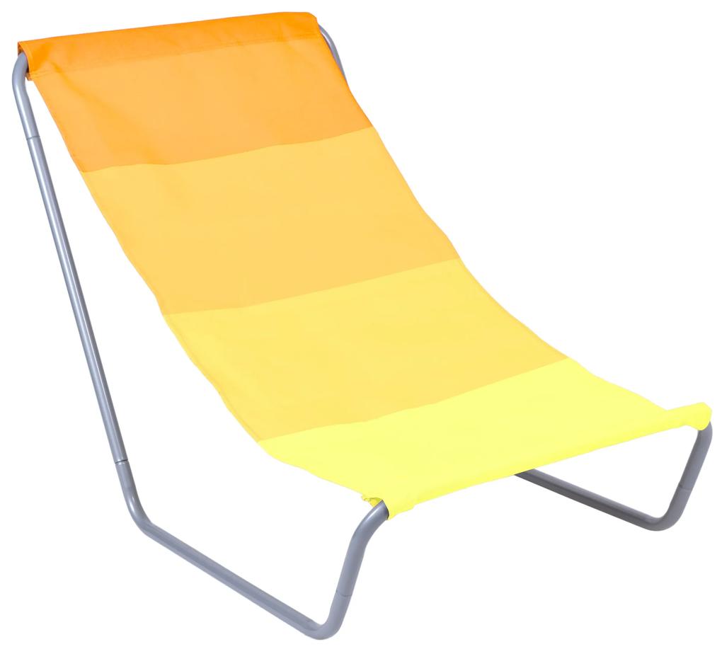 Skladacie plážové ležadlo OLEK - žlté
