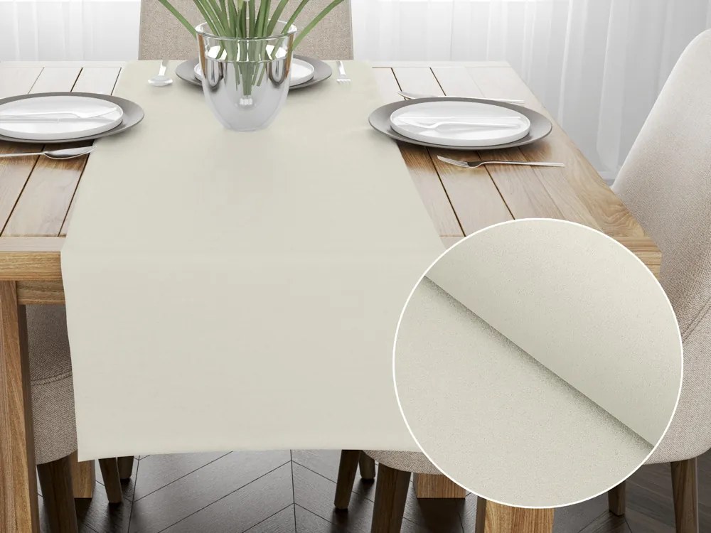 Biante Dekoračný behúň na stôl BKU-110 Slonová kosť 45x160 cm
