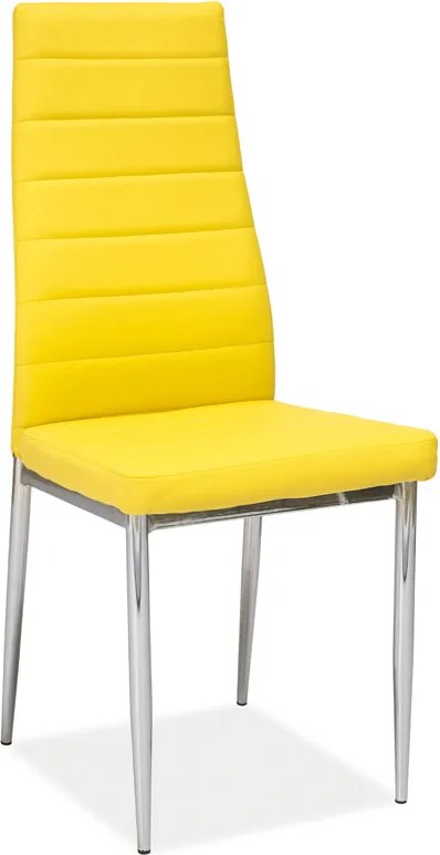 Jedálenská stolička VERME, žltá/chróm