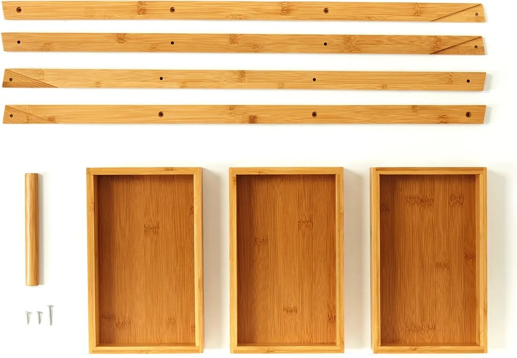 Blumfeldt Premium, regál do sprchy, 26 x 66 x 18 cm, odolný voči vode, bambus