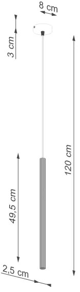 Sollux SL.1338 - Luster na lanku ARCHE 1xG9/8W/230V čierna