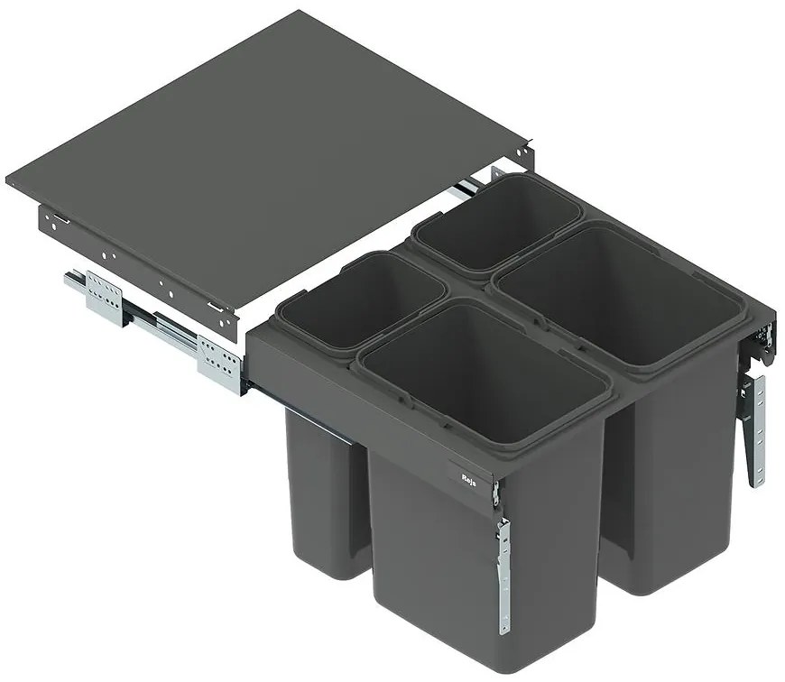 Zásuvka s odpadkovými košmi KB=60 h=32 nl-480 grafit