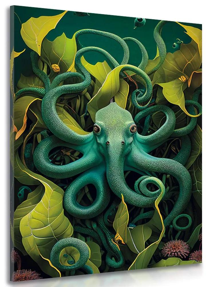 Obraz surrealistická chobotnica