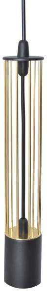 LED Luster na lanku BARS 2xGU10/4,8W/230V čierna/zlatá