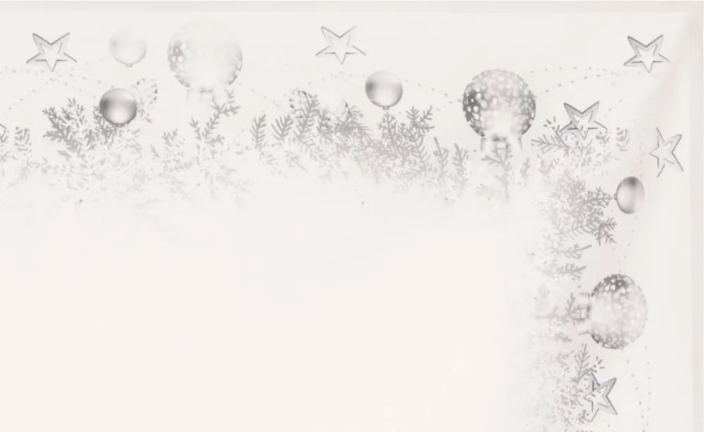 Obrus Vianočné gule 80x80 cm, biely