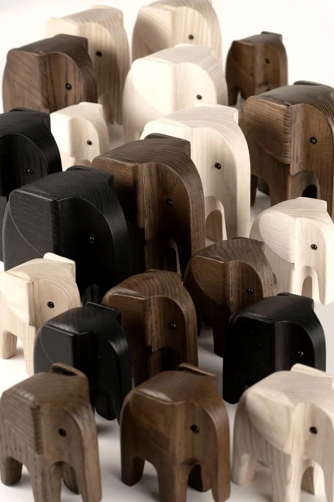 novoform Drevený slon Baby Elephant Natural Ash