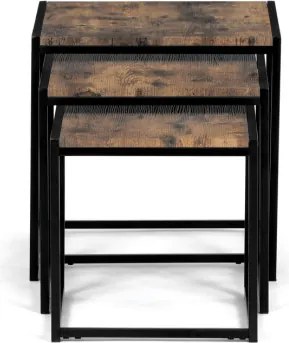 Sada 3 konferenčných stolíkov old wood AF-3003 OLW