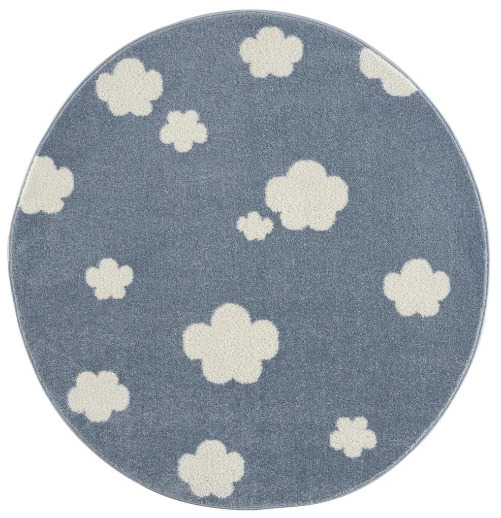 Detský koberec Happy Rugs SKY CLOUD modrý / biely