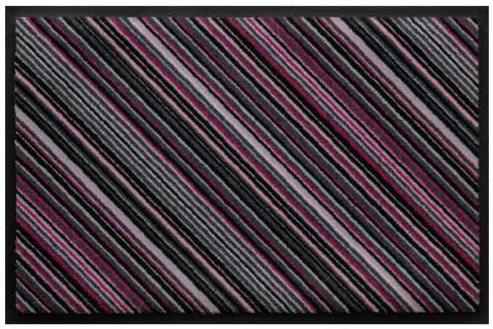Pruhovaná premium rohožka- fialová uhlopriečka (Vyberte veľkosť: 60*40 cm)