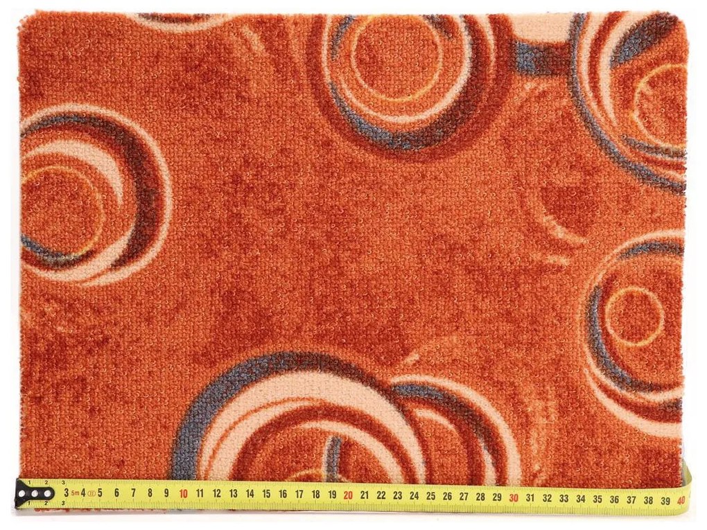 Koberec metráž Drops 64, na mieru, šíře 4m,5m, oranžová, filc, chodba / predsieň, ITC