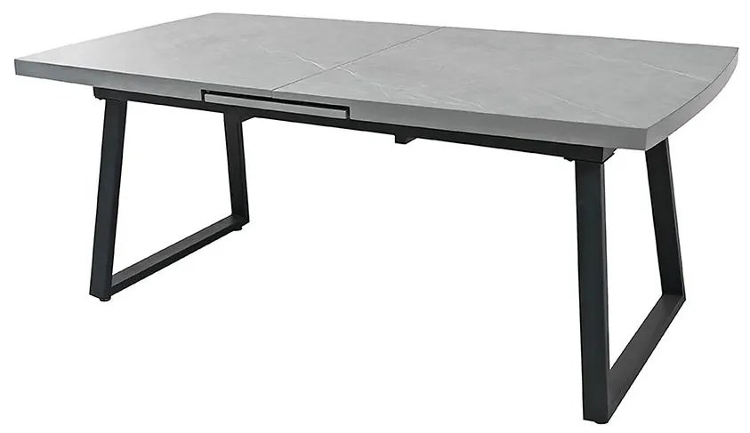 Stôl Luton 80094DP sivý mramor/čierna