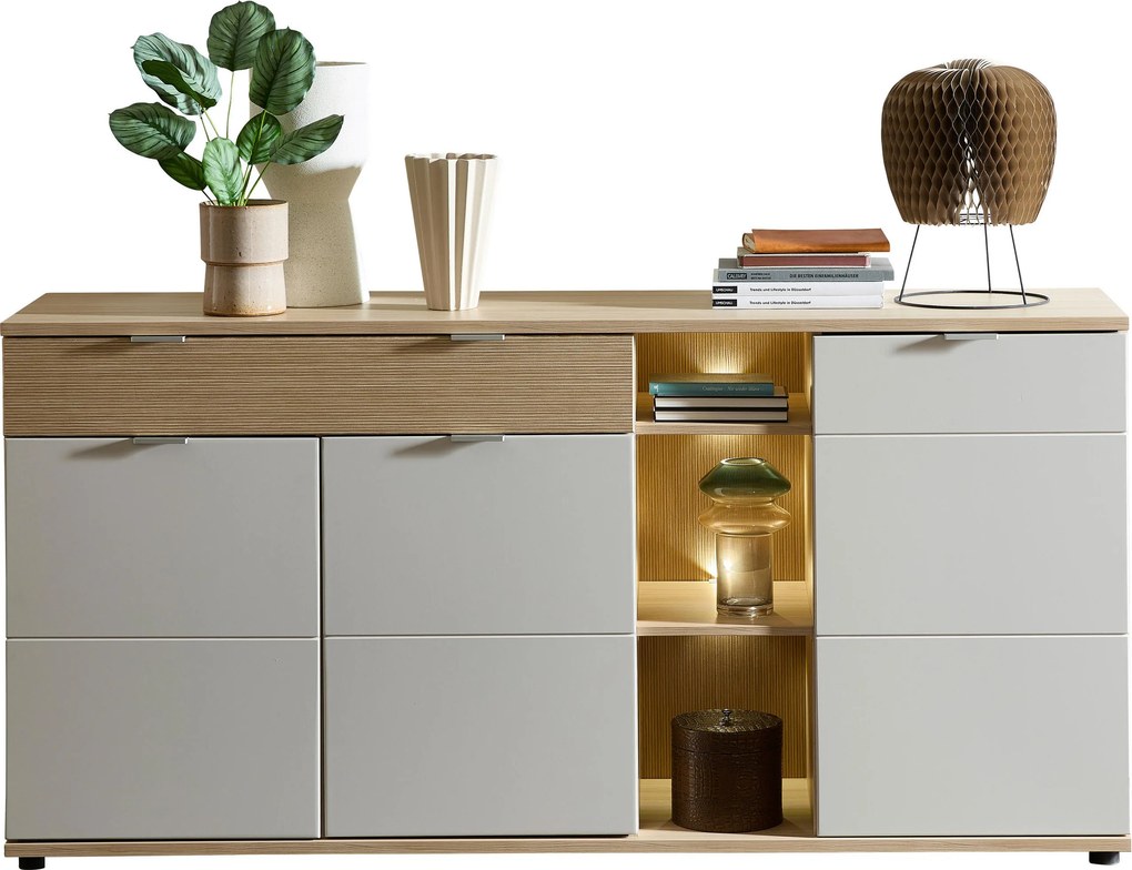 XXXLutz ŠIROKÁ KOMODA, farba duba, kašmírová, 178/87/44 cm Stylife - Komody - 002737047203
