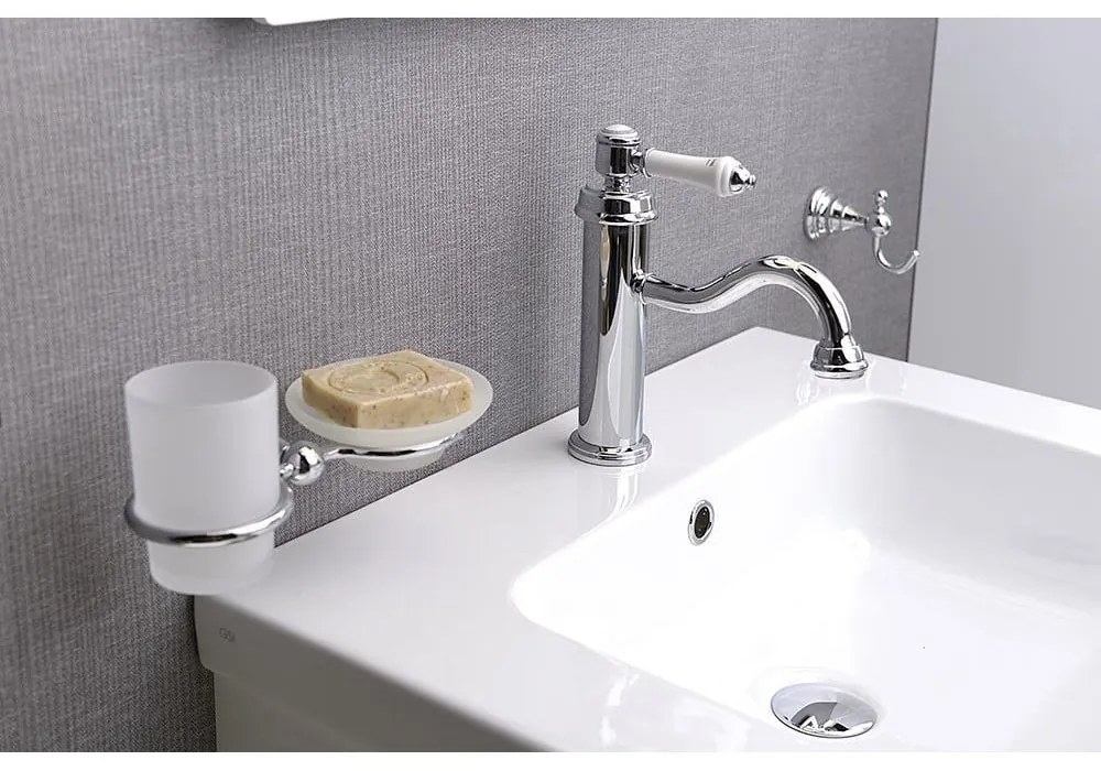 Stojančeková umývadlová batéria v lesklej striebornej farbe Vienna – Sapho