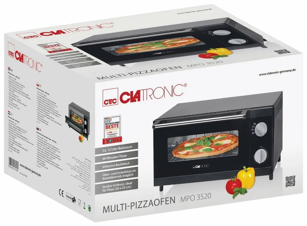 Clatronic MPO 3520 mini rúra na pizzu