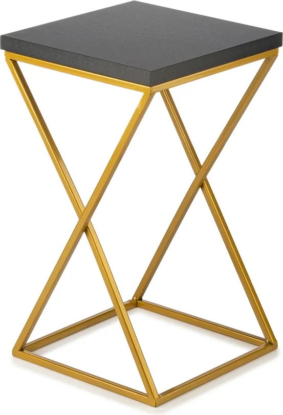 STOJAN NA KVETINÁČ LOFT6 40X24X24 CM ZLATÁ/ČIERNA