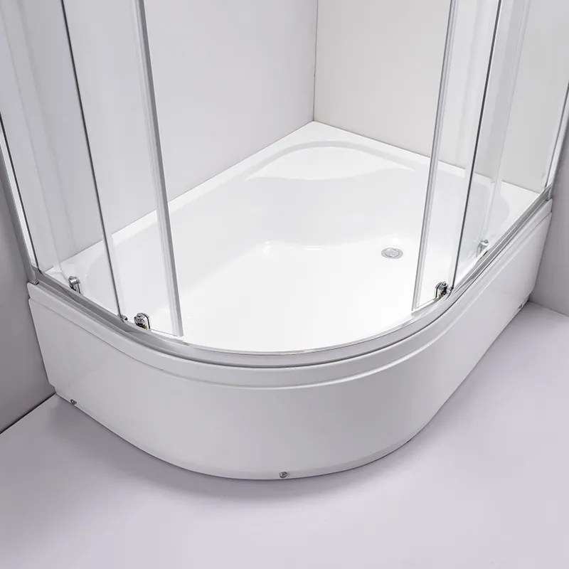 BPS-koupelny Asymetrický sprchovací kút MAJA CH L 115x85 cm ľavý, chróm/transparent v sete s hlbokou sprchovacou vaničkou