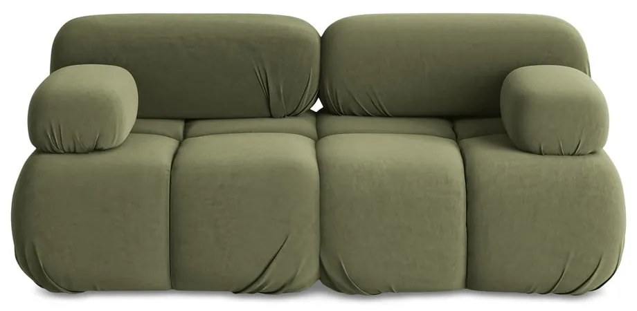 Svetlozelená zamatová pohovka 190 cm Lokua – Makamii