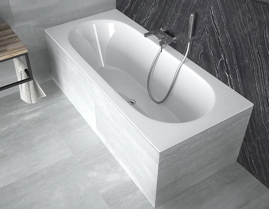 Besco Akrylátová obdĺžniková vaňa Vitae Slim 150x75 (160x75, 170x75, 180x80) BESCO-Rozmery: 180x80, BESCO-Farba: Biela