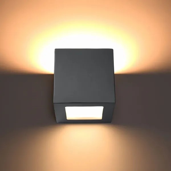 Sollux SL.0871 - Nástenné svietidlo LEO 1xE27/60W/230V šedá