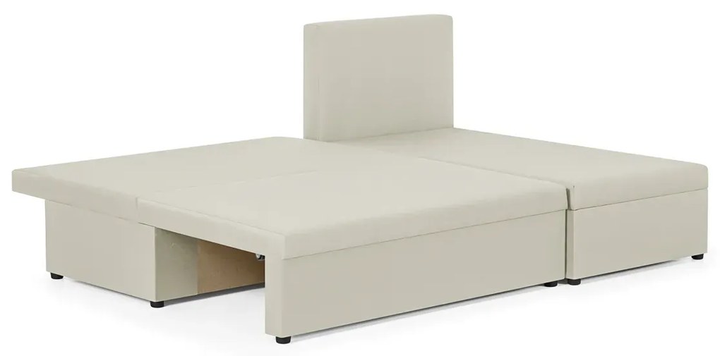 Rozkládací rohová sedací souprava TOMI Krémová