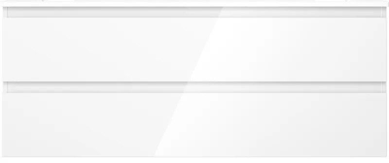 Mexen Orio, kúpeľňová skrinka 120 cm s umývadlom Vela, 2 zásuvky, biela lesklá, 91A10-12047-2-BFF00-W23M00