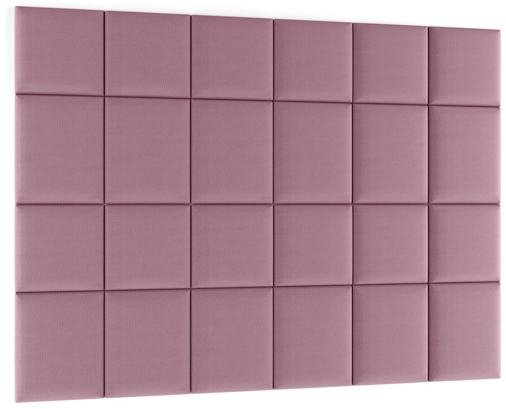 Set 24 čalúnených panelov Quadra 240x180 cm (ružová). Akcia -21%. Vlastná spoľahlivá doprava až k Vám domov. 1052015