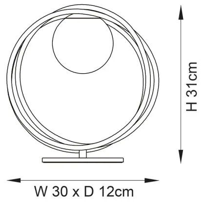 Endon 92491 - Stolná lampa EMILIO 1xG9/3W/230V zlatá/biela