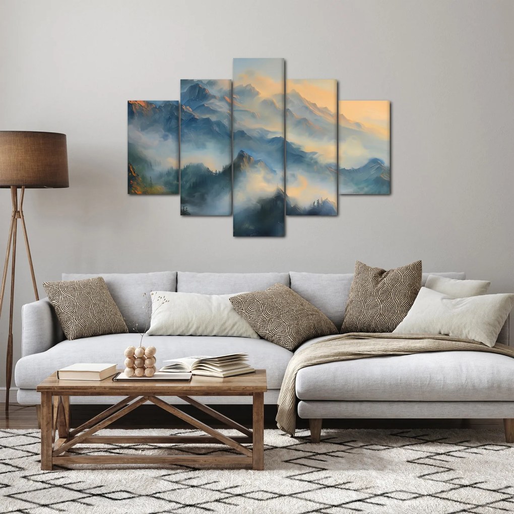 Obraz - Maľovaná horská krajina (150x105 cm)
