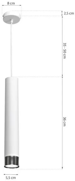 Luster na lanku DANI 1xGU10/8W/230V