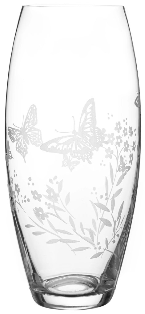 Diamante sklenená váza Butterfly Barrel 30 cm