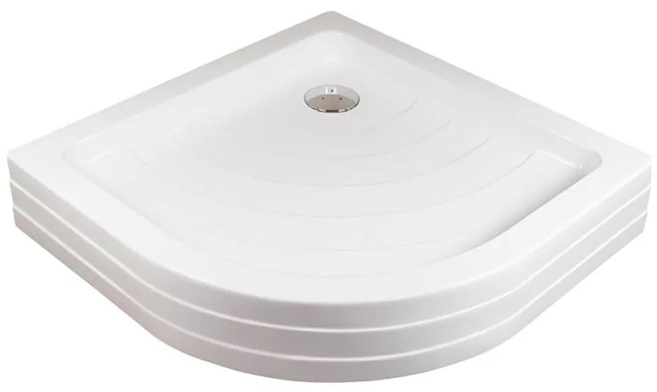 Ravak A207001120 - Štvrťkruhová sprchová vanička RONDA 90x90 cm biela