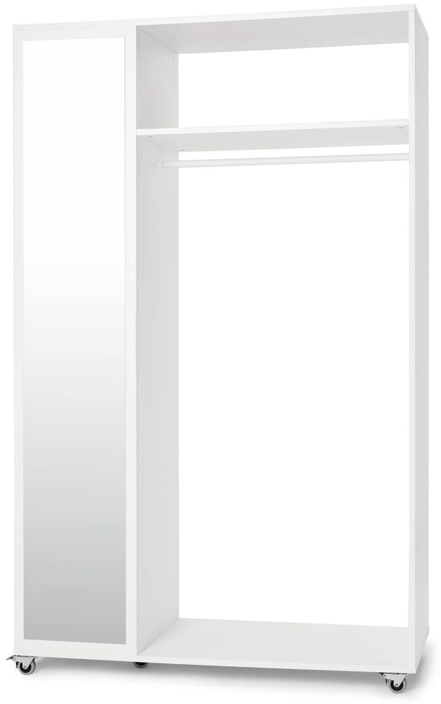 Mobilná vešiaková skriňa so zrkadlovou skriňou