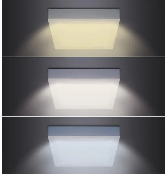 Solight WD173 - LED stropné svietidlo LED/18W/230V 3000/4000/6000K 22x22 cm biela