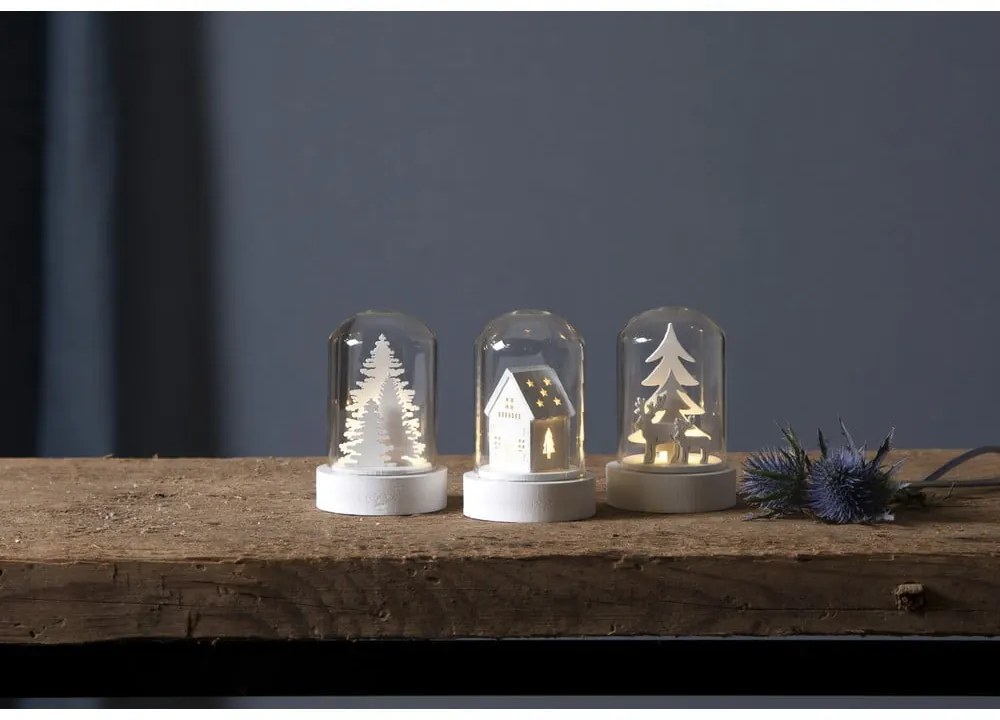 Biele svetelné dekorácie s vianočným motívom v súprave 3 ks ø 5,5 cm Kupol – Star Trading