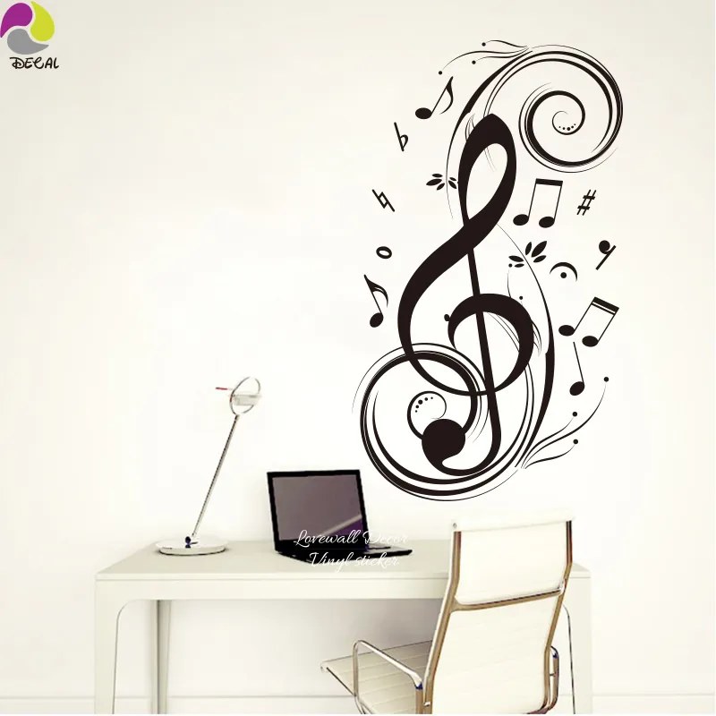 Veselá Stena Samolepka na stenu na stenu Husľový kľúč