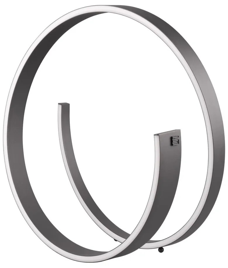 Čierna LED stolová lampa s hlasovým ovládaním/s ovládaním pomocou mobilnej aplikácie s kovovým tienidlom (výška 45 cm) Cinardi – CINQUE