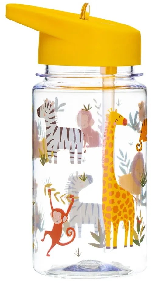 Detská fľaša na vodu so slamkou Sass & Belle Drink Up Safari, 400 ml