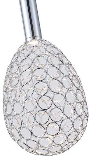 LED Luster na lanku LED/6,3W/230V 3000K lesklý chróm pr. 14 cm