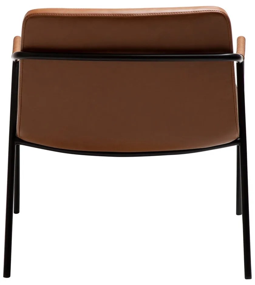Hnedé kreslo z imitácie kože Boto – DAN-FORM Denmark