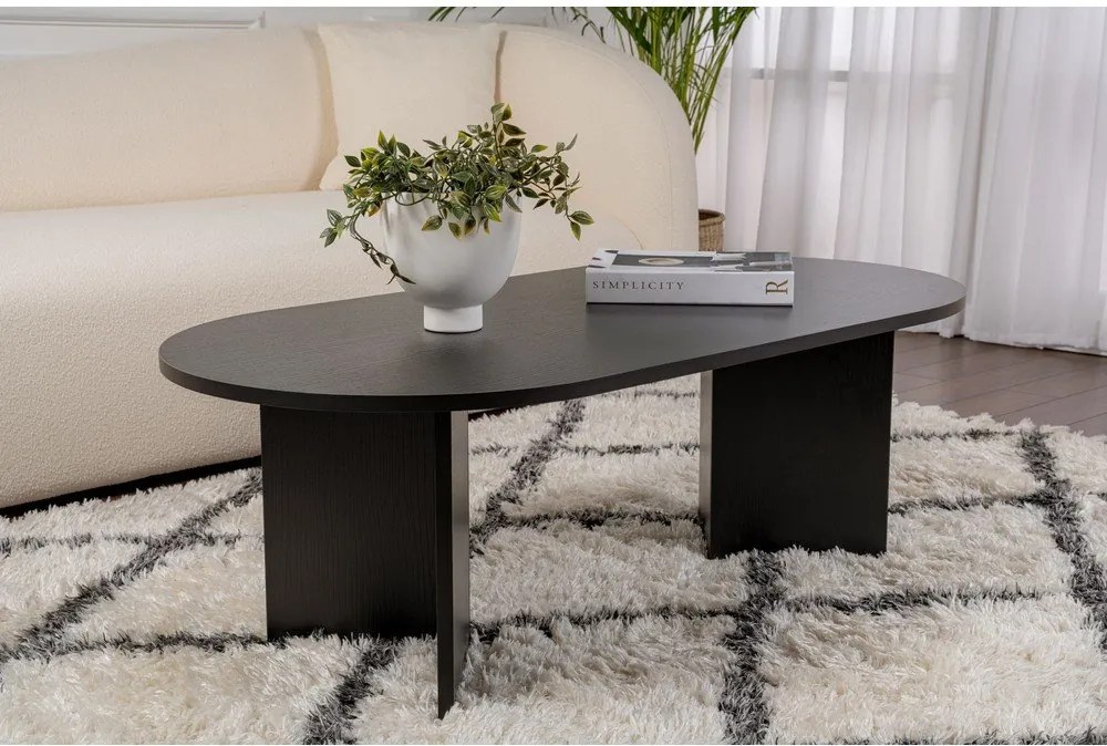 Čierny matný konferenčný stolík 60x119 cm Sable – Kalune Design