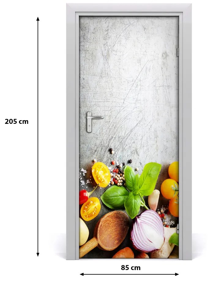 Fototapeta na dvere do domu samolepiace zelenina 85x205 cm