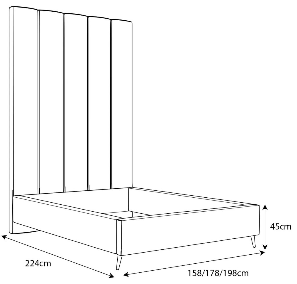 MANŽELSKÁ ČALÚNENÁ POSTEĽ ELISÉE 2 PANELOVÉ ČELO 180x200 Jasmine 21