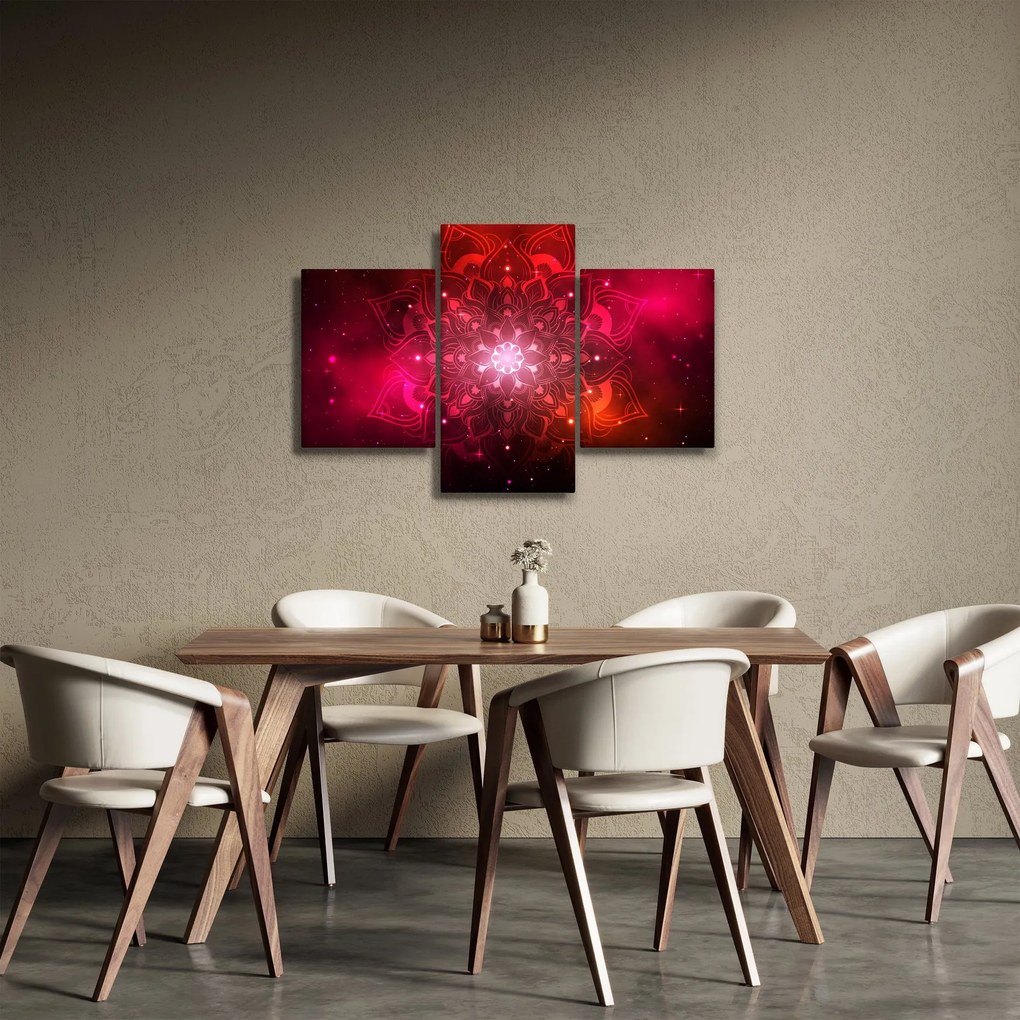 Obraz červené abstrakcie (90x60 cm)