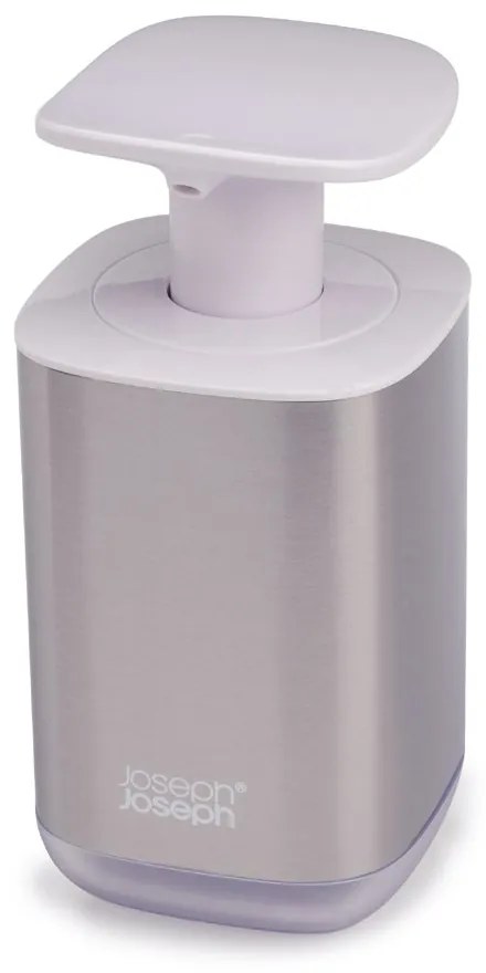 Nerezový dávkovač mydla Joseph Joseph Presto Steel 70532 – biely, 350 ml