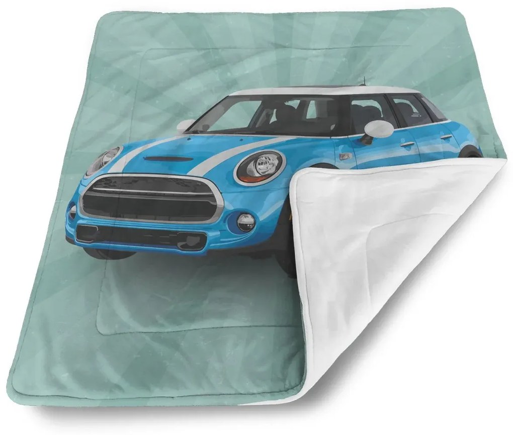 Sablio Deka pre bábätko Mini sedan Zelené pozadie - 80x100 cm