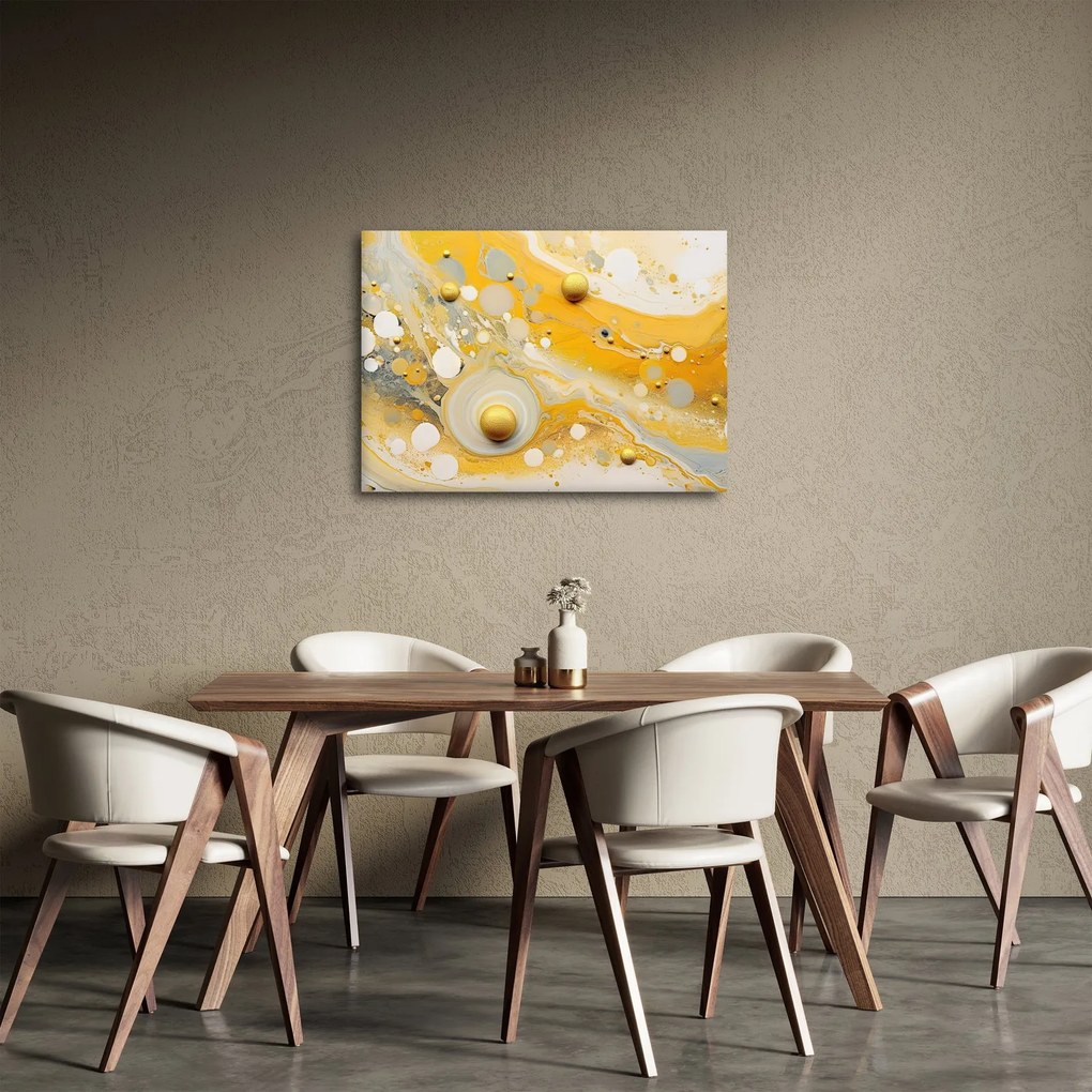 Obraz - Abstraktné pozadia so zlatým dekorom (70x50 cm)